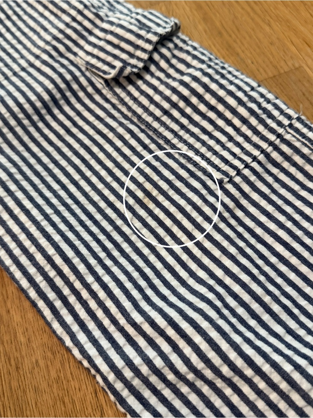 Kite Strings 5 Blue White Stripe Seersucker Pants Cargo Pocket - Picture 9 of 9